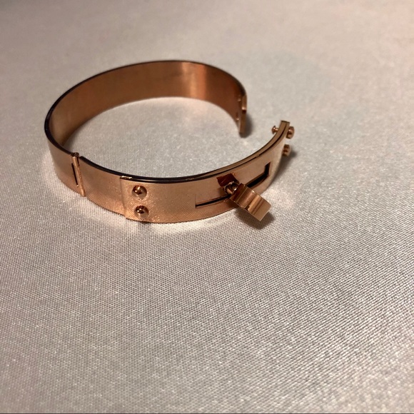 Rose gold lock kelly bracelet - Picture 5 of 7
